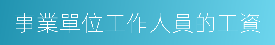 事業單位工作人員的工資的同義詞