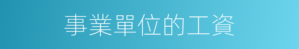 事業單位的工資的同義詞