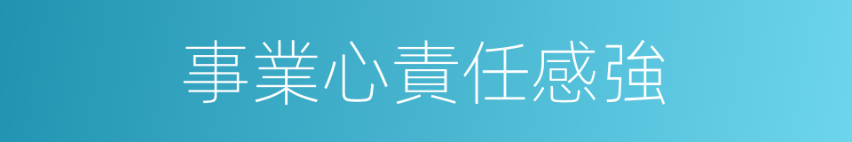 事業心責任感強的同義詞