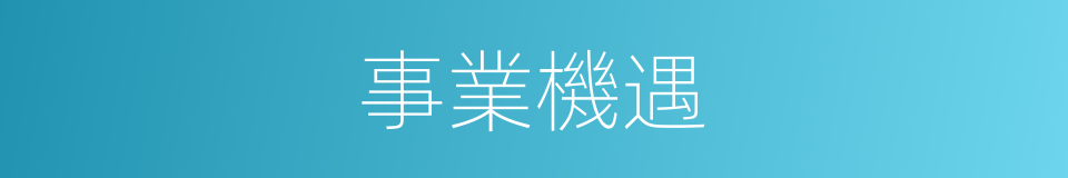 事業機遇的同義詞