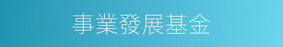 事業發展基金的同義詞