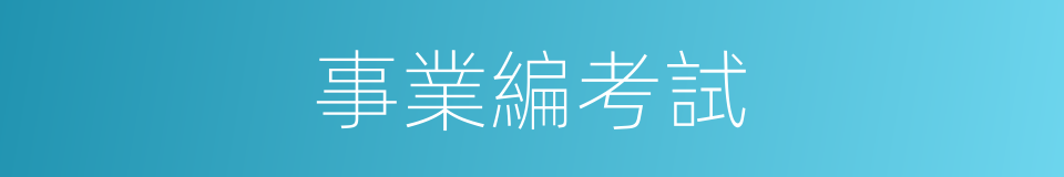 事業編考試的同義詞