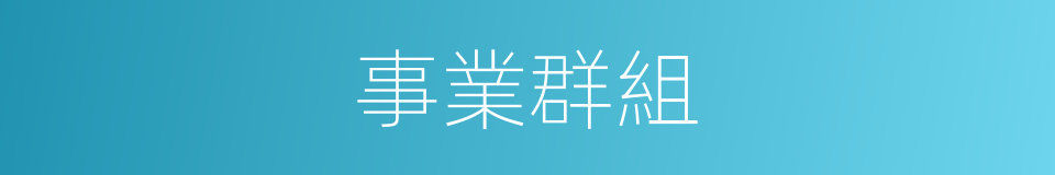 事業群組的同義詞