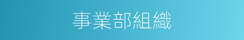 事業部組織的同義詞