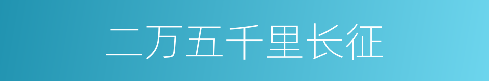 二万五千里长征的意思