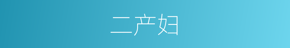二产妇的同义词