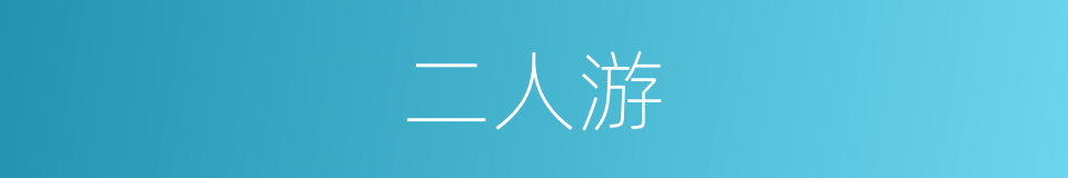 二人游的同义词