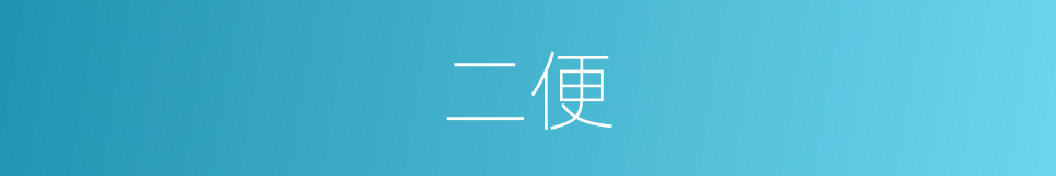 二便的意思