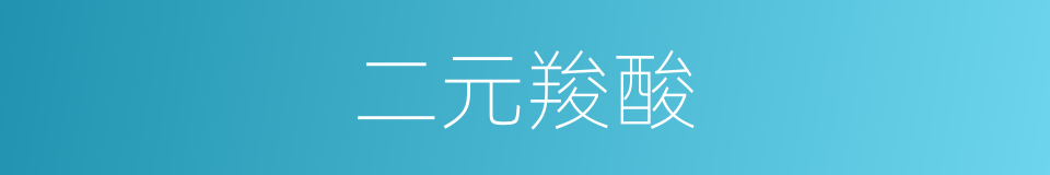 二元羧酸的同义词