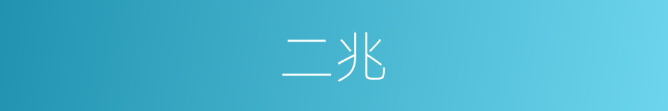 二兆的同义词
