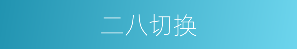 二八切换的意思