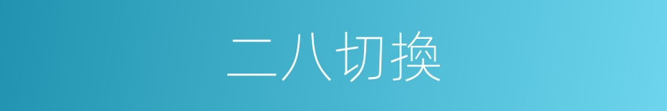 二八切換的意思
