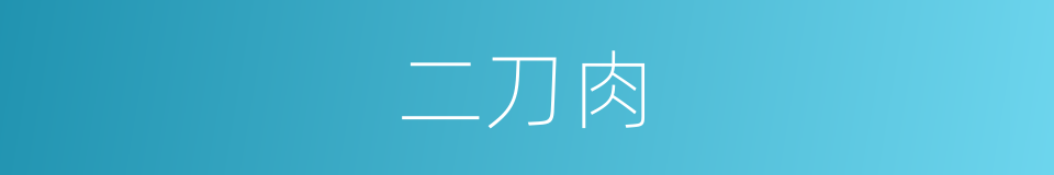 二刀肉的同义词