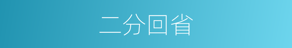 二分回省的同义词