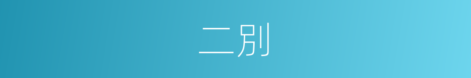 二別的意思