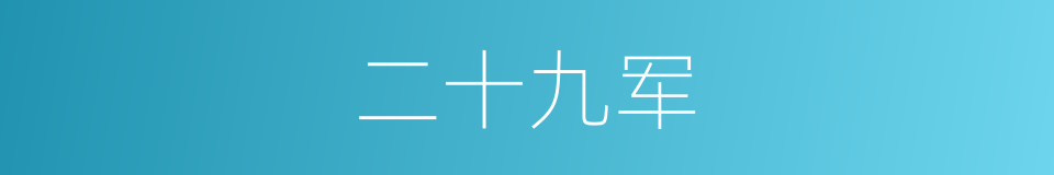 二十九军的同义词