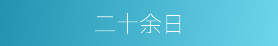 二十余日的同义词