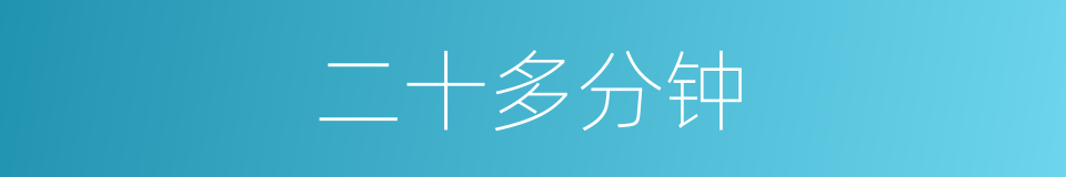 二十多分钟的同义词