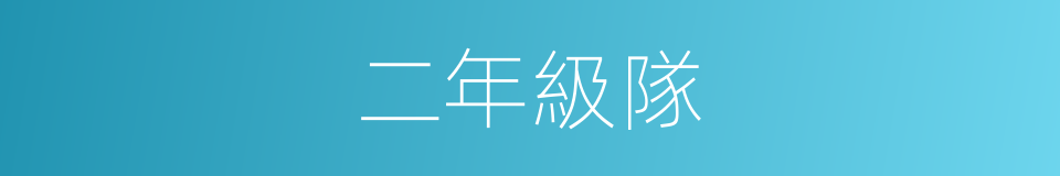 二年級隊的意思