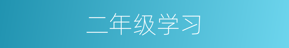 二年级学习的同义词