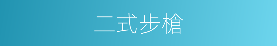 二式步槍的同義詞