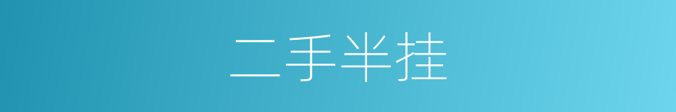 二手半挂的同义词