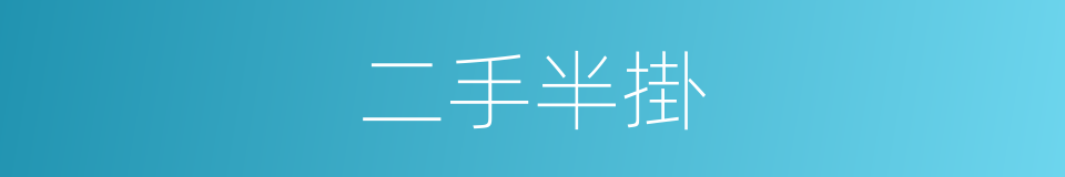 二手半掛的同義詞