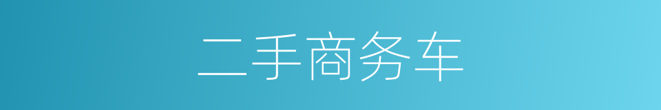 二手商务车的同义词