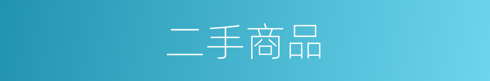 二手商品的同义词