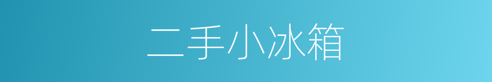 二手小冰箱的同义词