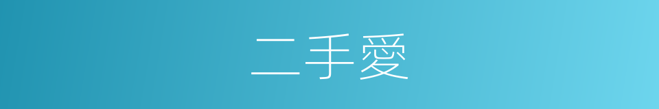 二手愛的同義詞