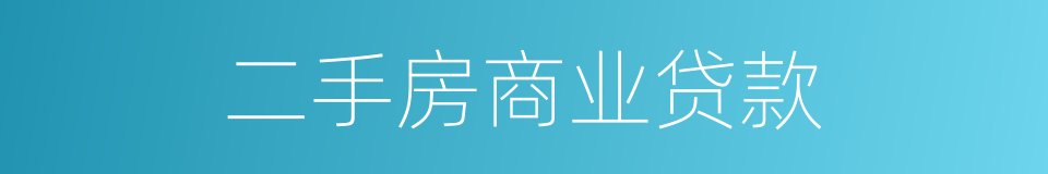 二手房商业贷款的同义词