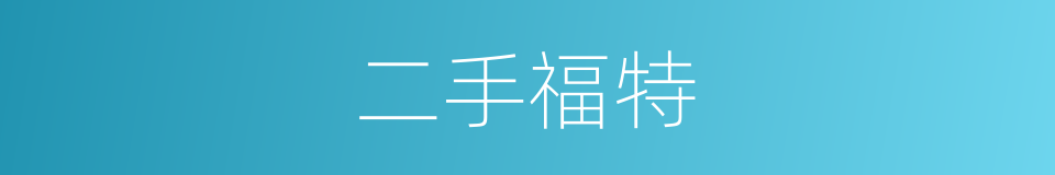 二手福特的同义词