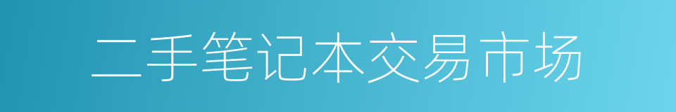 二手笔记本交易市场的同义词