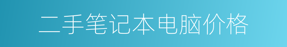 二手笔记本电脑价格的同义词