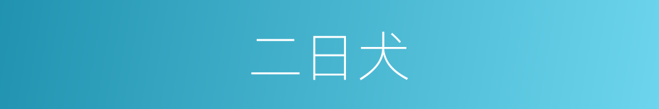 二日犬的同义词