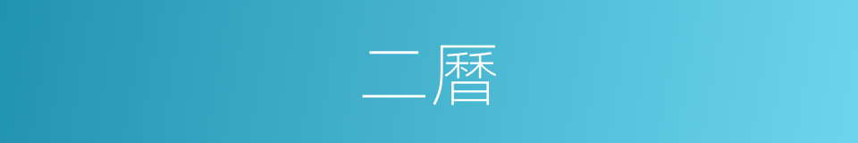 二曆的同義詞