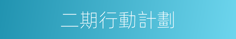 二期行動計劃的同義詞