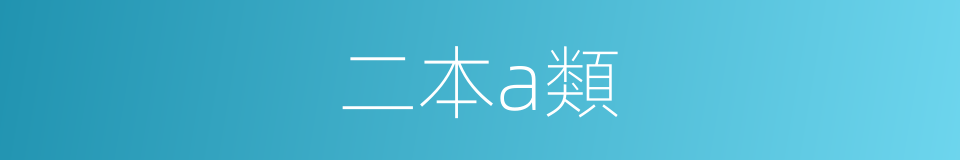 二本a類的同義詞