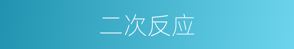 二次反应的意思