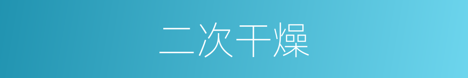 二次干燥的同义词