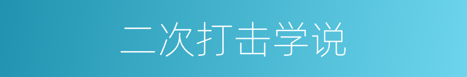 二次打击学说的同义词