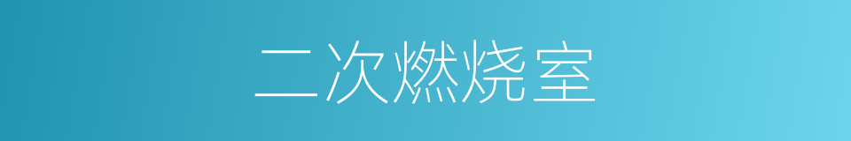 二次燃烧室的同义词