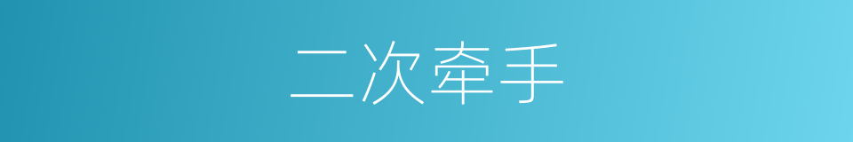 二次牵手的同义词