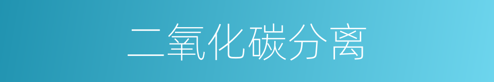 二氧化碳分离的同义词
