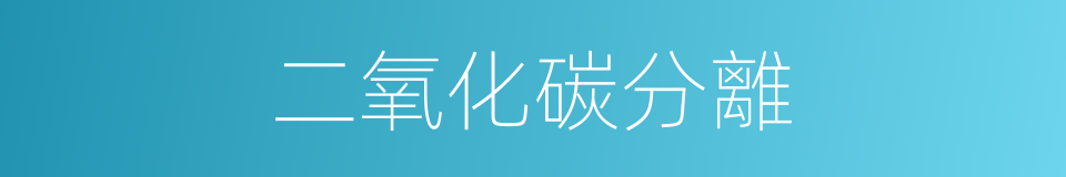 二氧化碳分離的同義詞
