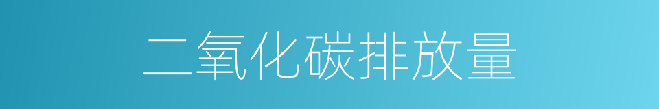 二氧化碳排放量的同义词