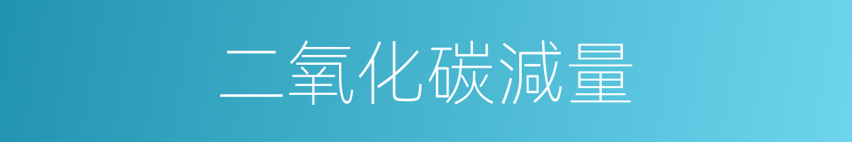 二氧化碳減量的同義詞