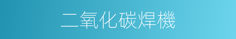 二氧化碳焊機的同義詞