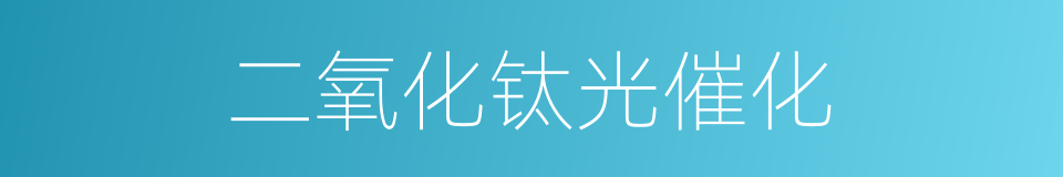 二氧化钛光催化的同义词